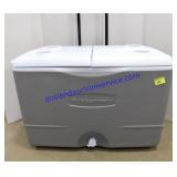 Grey Rubbermaid Cooler W/ Handle & Wheels