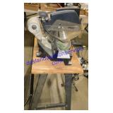 B & D Power Miter Saw on Handmade Bench