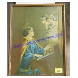 Vintage Litho St. Cecilia Print (17 x 13)