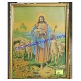 Vintage Litho Jesus Print (17 x 13)
