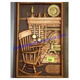 Fire Place Wall Hanging 3D Picture (13 x 10)