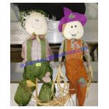 Pair of Outdoor Scarecrows
