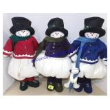 Lot of (3) Stuffed Snowman (23")