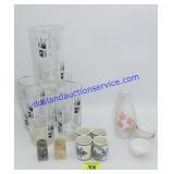 Stone Figures, Ceramic Vase, Glasses