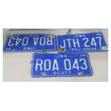 Lot of (3) 1986 License Plates