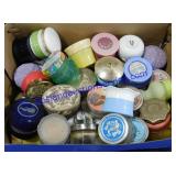 Shoe Box Filled W/ Vintage Avon Cream Sachet Jars