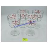 Lot of (4) Stemmed Budweiser Glasses