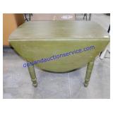 Green Kitchen Table with Drop Leafs (40 x 28 x 27)