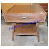Wooden Side Table with Drawer (24 x 21 x 21)