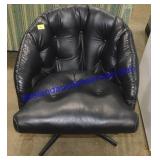 Black Leather Swivel Chair
