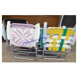 Lot of (4) Vintage Folding Lawn Chairs