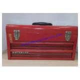 Red Toolbox Filled w/ Misc. Tools (19 x 9 x 8)