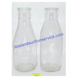 Pair of Glass Milk Jars