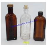 Lot of (3) Vintage Medicine Jars