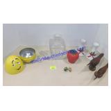 Glass Jar, Candle Stick Holder, Etc