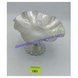 Floral Print Stemmed Dish (5")