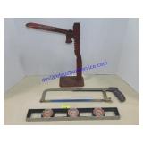 Hand Saw, Level & Vintage Bottle Capper