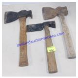 Lot of 3 Metal Hatchetts