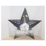 Holiday Painted tin Star 27"