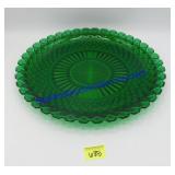 Decorative Green Glass Platter
