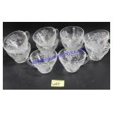 Lot of (10) Glass Punch Glasses