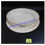 Stoneware Serving Dish and Plate