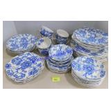 Johnson Bros England Blue Floral Dining Set