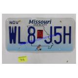 Missouri License Plate