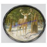 Painted Deer Tray (10")