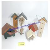 Box of Wooden Mini Bird Houses