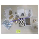 Variety of Chains, Pins, Jewelry etc.