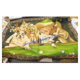 Dogs Playing Pool Throw (53 x 36)