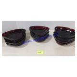 Set of 15 Red Relish Dishes