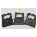 3 Antique P.O Box Doors
