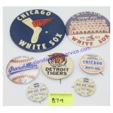 Variety of Baseball Buttons