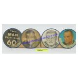 Lot of 4 Vintage Holographic Presidential Pins
