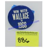 Lot of 8 Win With Wallace Buttons