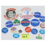 Variety of Vintage Campaign Buttons
