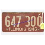 1946 Cardboard License Plate