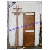 Wooden Full Size Headboard with Metal Frame 60x37
