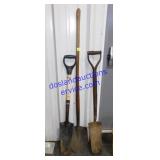 Lot of (3) Round Shovels