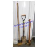 Axe, Square Shovel, Scraper