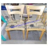 Lot of 2 Matching Wooden Chairs