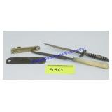 Vintage Letter Openers, Swank Tie Clip, Etc..