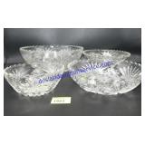 Lot of (4) Matching Glass Dishes