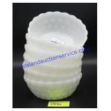 Lot of (5) Anchor Hocking Milk White Glass Dishes