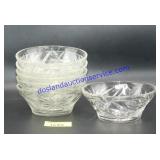 Lot of (6) Matching Glass Dessert Dishes