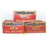 Lot of (3) Vintage PurOlator P-50 Oil Filters