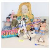 Variety of Vintage Dolls
