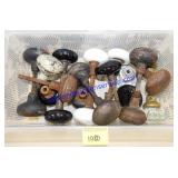 Container Full of Vintage Door Knobs